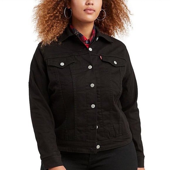Levi’s Black Denim Button Up Trucker Jacket